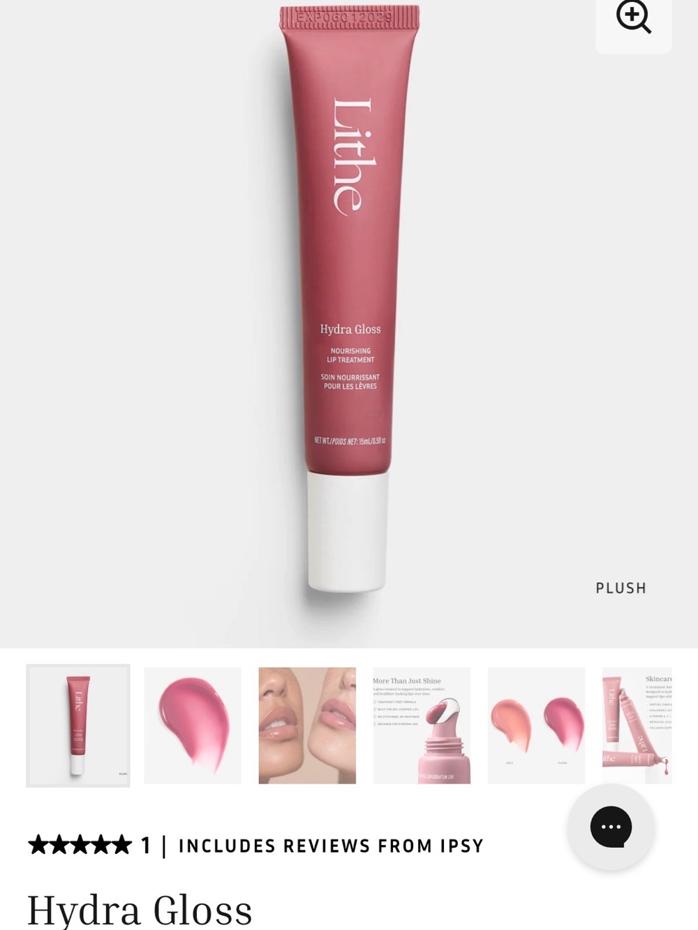 Lithe Hydra Gloss Nourishing Lip Gloss - Plush Pink